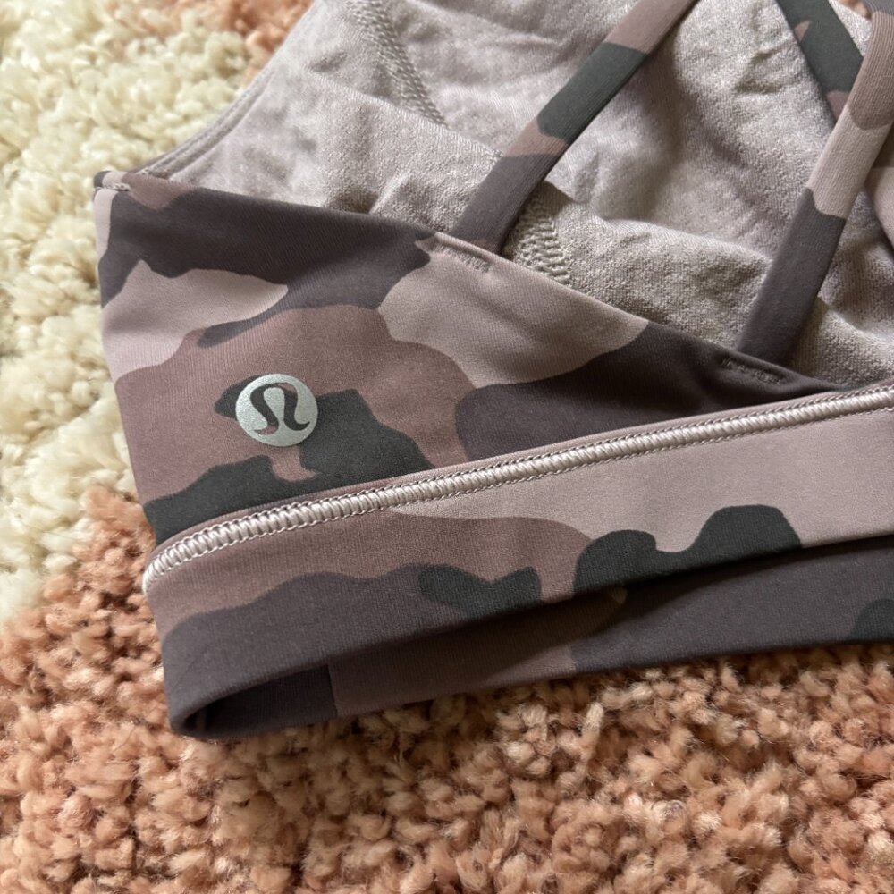 Lululemon Free to Be Serene Bra Heritage 365 Camo Misty Mauve Multi Womens 8 - Picture 5 of 7